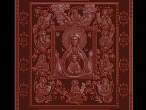 wizerunek znaku najświętszego korzenia Theotokos kursk Model do druku 3D