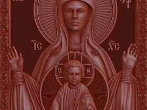 the image of the sign of the most holy theotokos kursk root 3D Print Model
