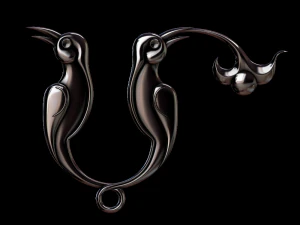 3d 아르메니아어 글꼴 3D 프린트 모델