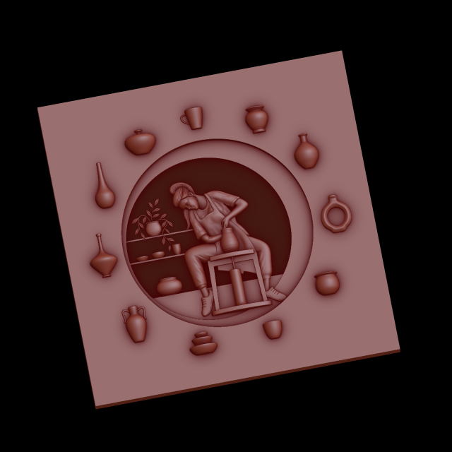 relief 3D Baskı Modeli .c4d .max .obj .3ds .fbx .stl .blend 