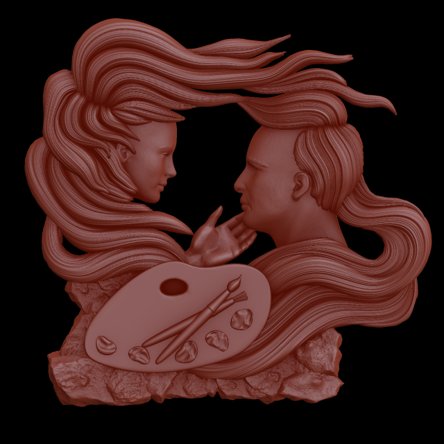 Relief Modelo de Impressão 3D .c4d .max .obj .3ds .fbx .stl .blend 