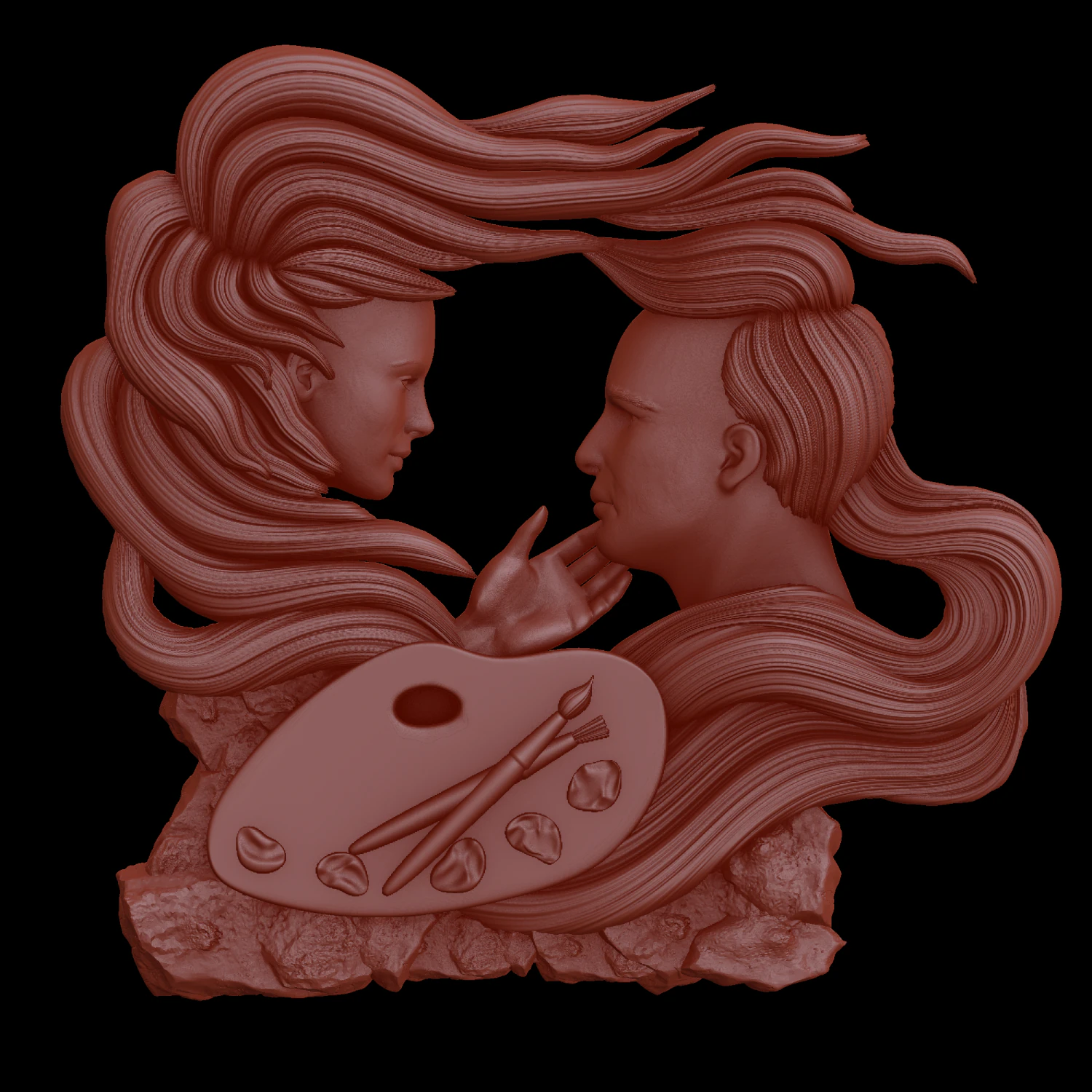Relief 3D Print Model .c4d .max .obj .3ds .fbx .stl .blend 