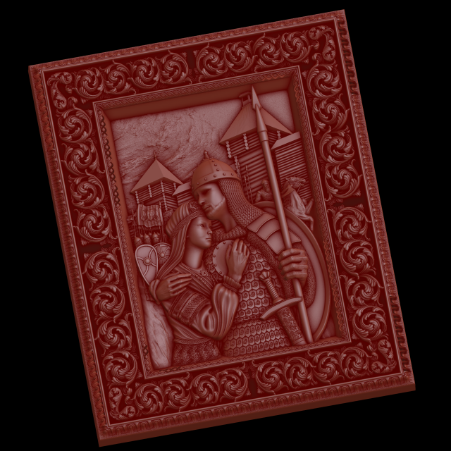 Relief 3D Baskı Modeli .c4d .max .obj .3ds .fbx .stl .blend 