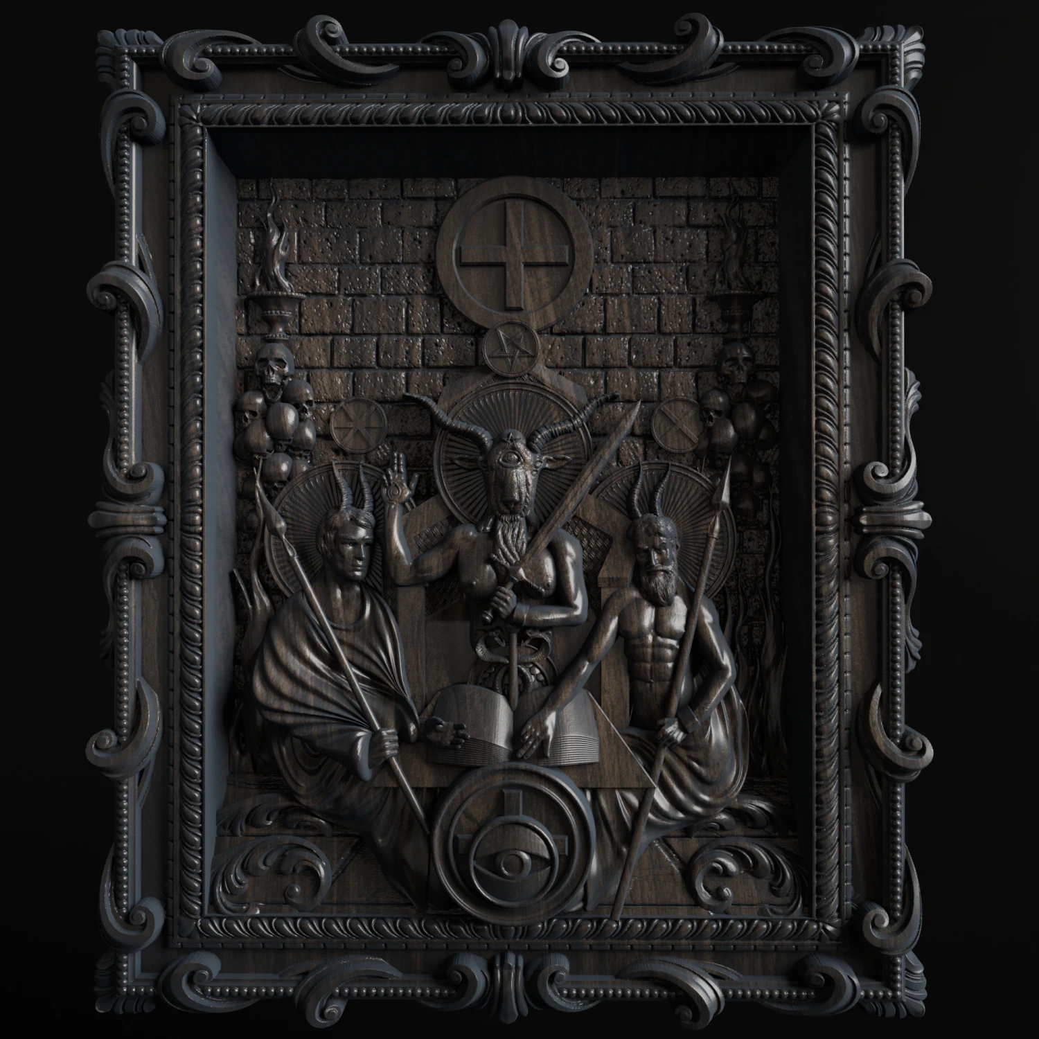 Relief 3D Print Model .c4d .max .obj .3ds .fbx .stl .blend 