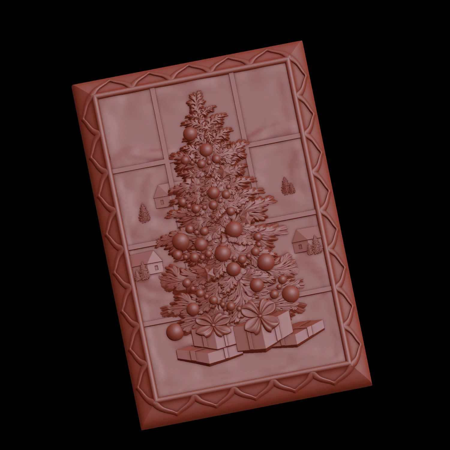Gingerbread shape 3D Print Model .c4d .max .obj .3ds .fbx .stl .blend 