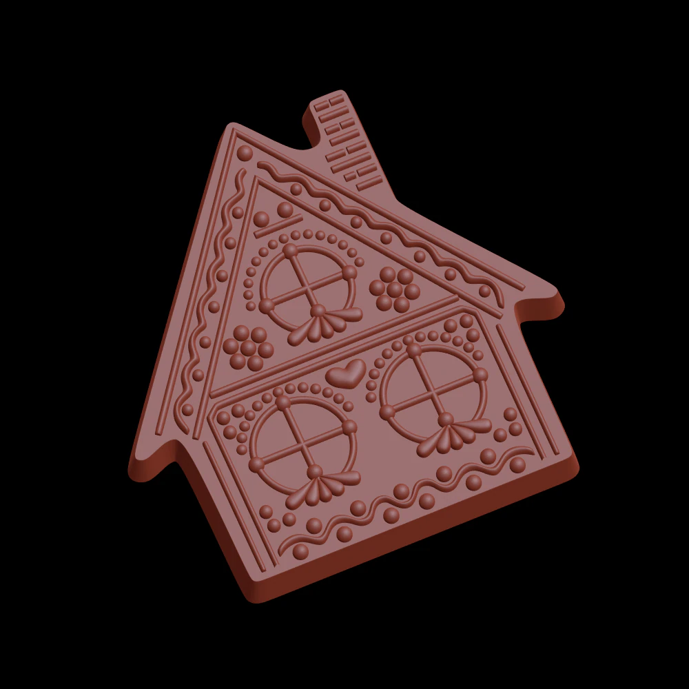 Gingerbread shape 3D Print Model .c4d .max .obj .3ds .fbx .stl .blend 
