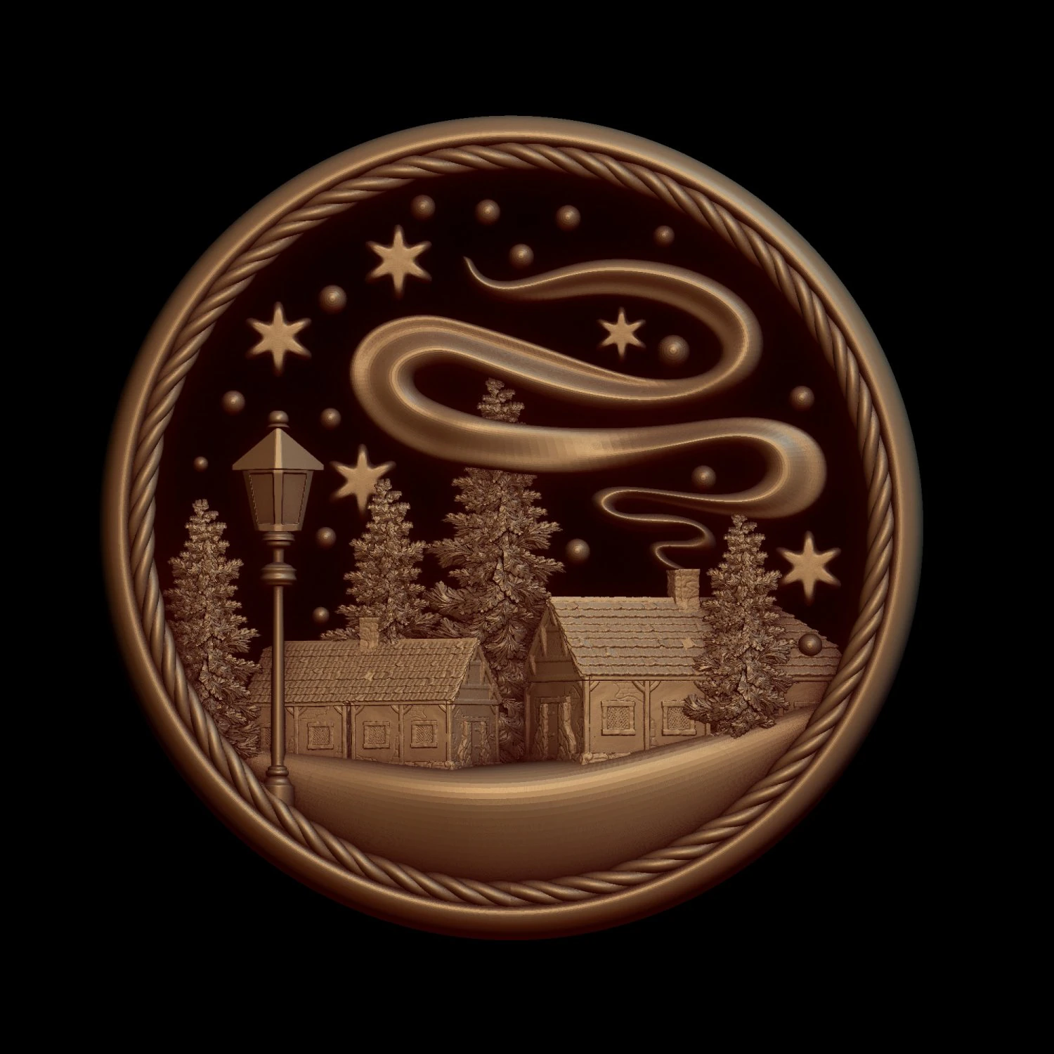 Gingerbread shape 3D Print Model .c4d .max .obj .3ds .fbx .stl .blend 