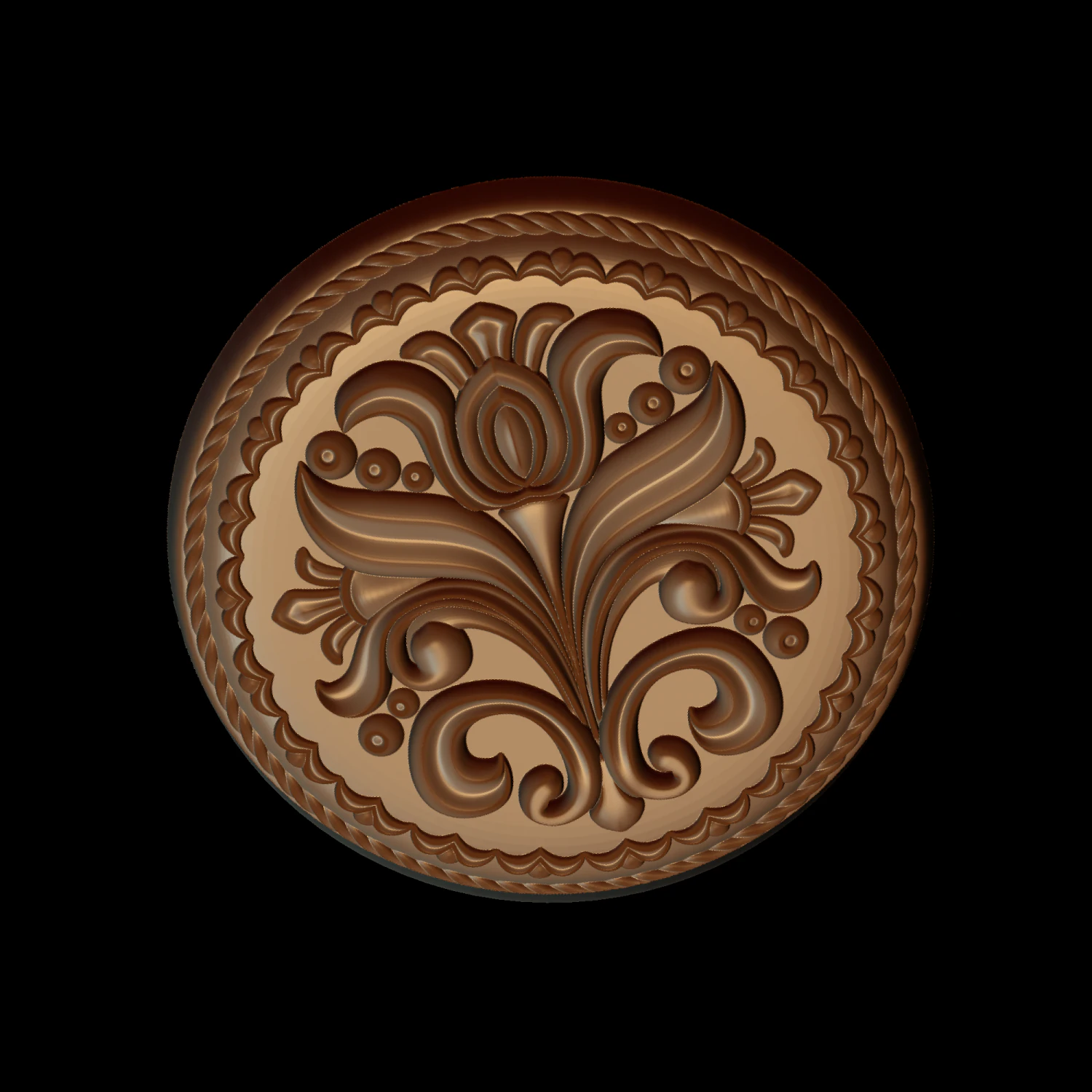 Gingerbread shape 3D Print Model .c4d .max .obj .3ds .fbx .stl .blend