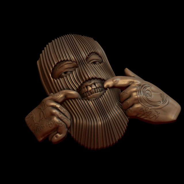 Relief Modelo de Impressão 3D .c4d .max .obj .3ds .fbx .stl .blend 
