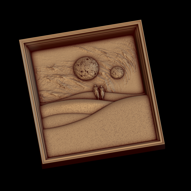 Relief 3D Baskı Modeli .c4d .max .obj .3ds .fbx .stl .blend 