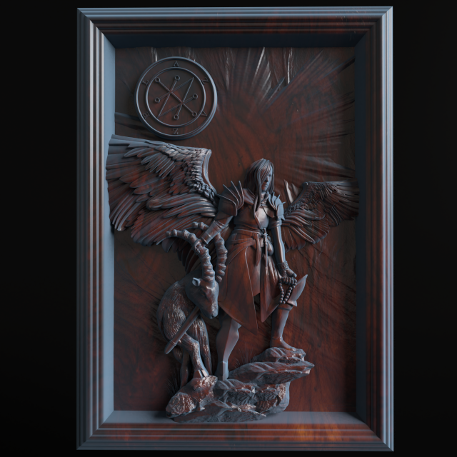 Relief 3D Baskı Modeli .c4d .max .obj .3ds .fbx .stl .blend 