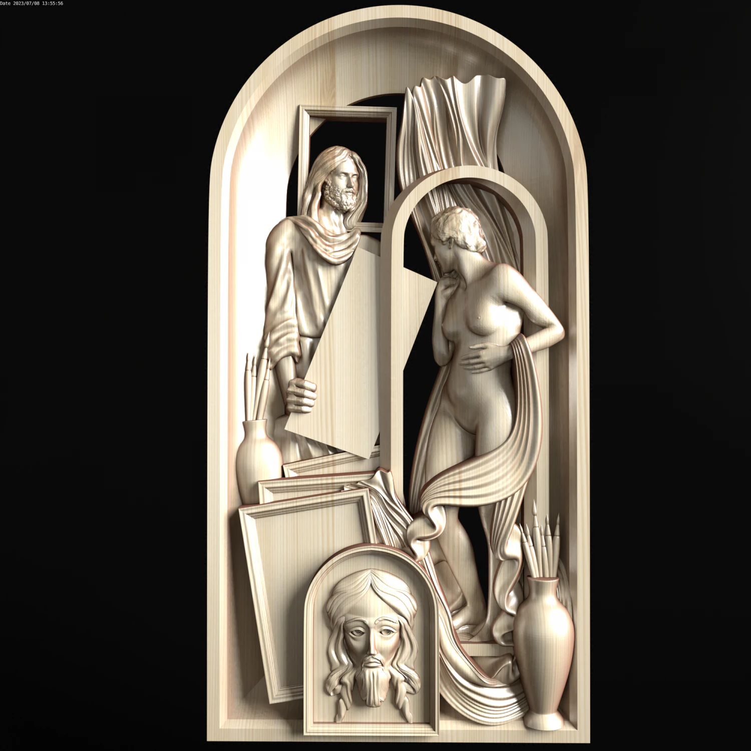 Relief 3D Print Model .c4d .max .obj .3ds .fbx .stl .blend 