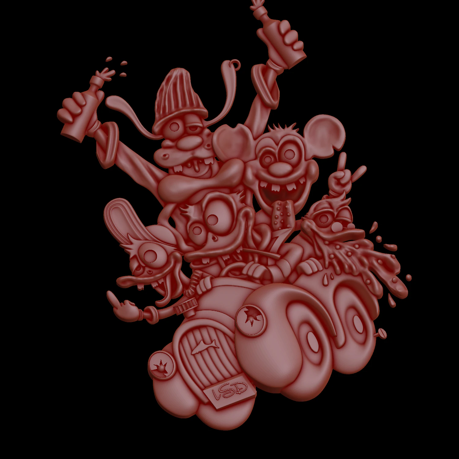 Relief 3D Print Model .c4d .max .obj .3ds .fbx .stl .blend 