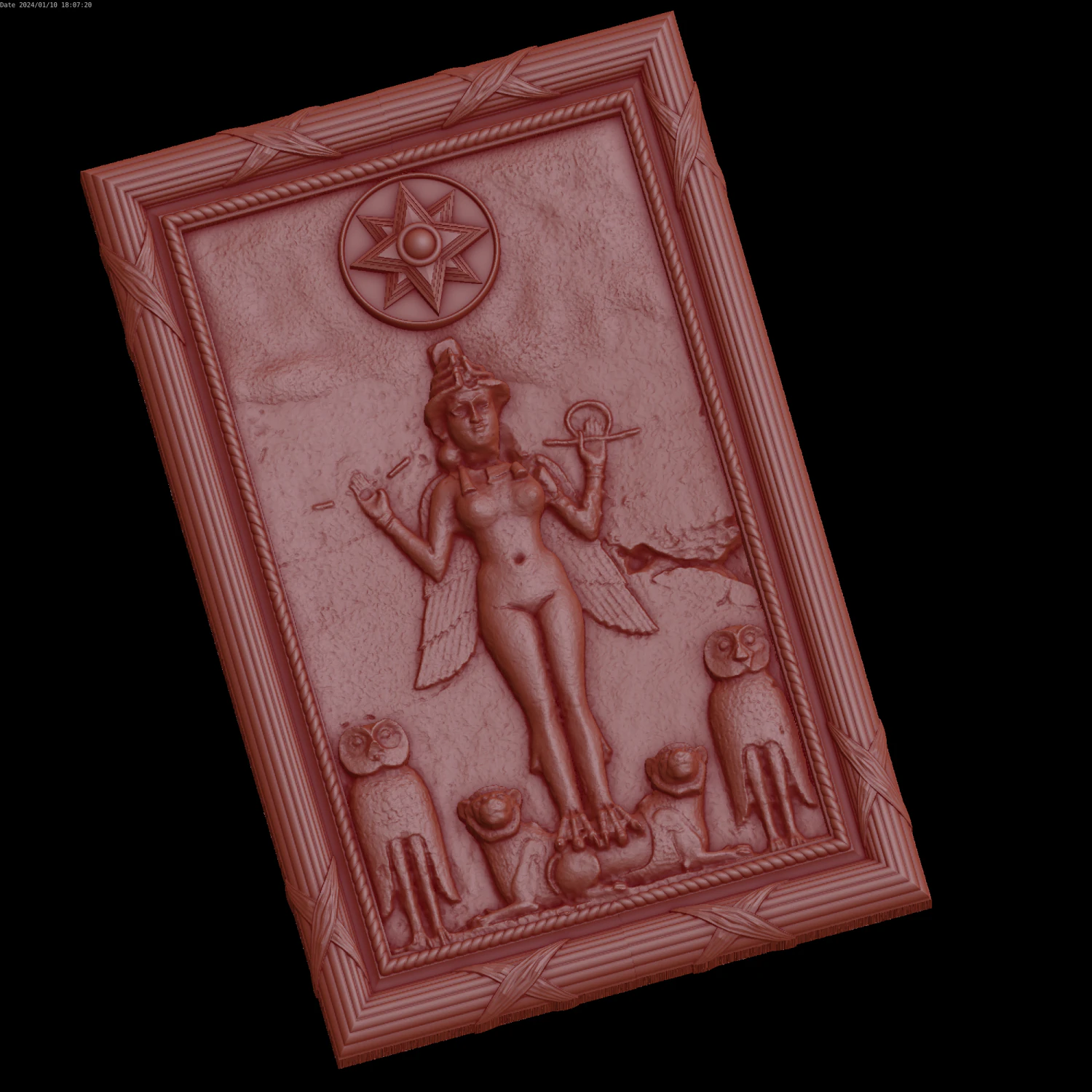 Relief 3D Print Model .c4d .max .obj .3ds .fbx .stl .blend 