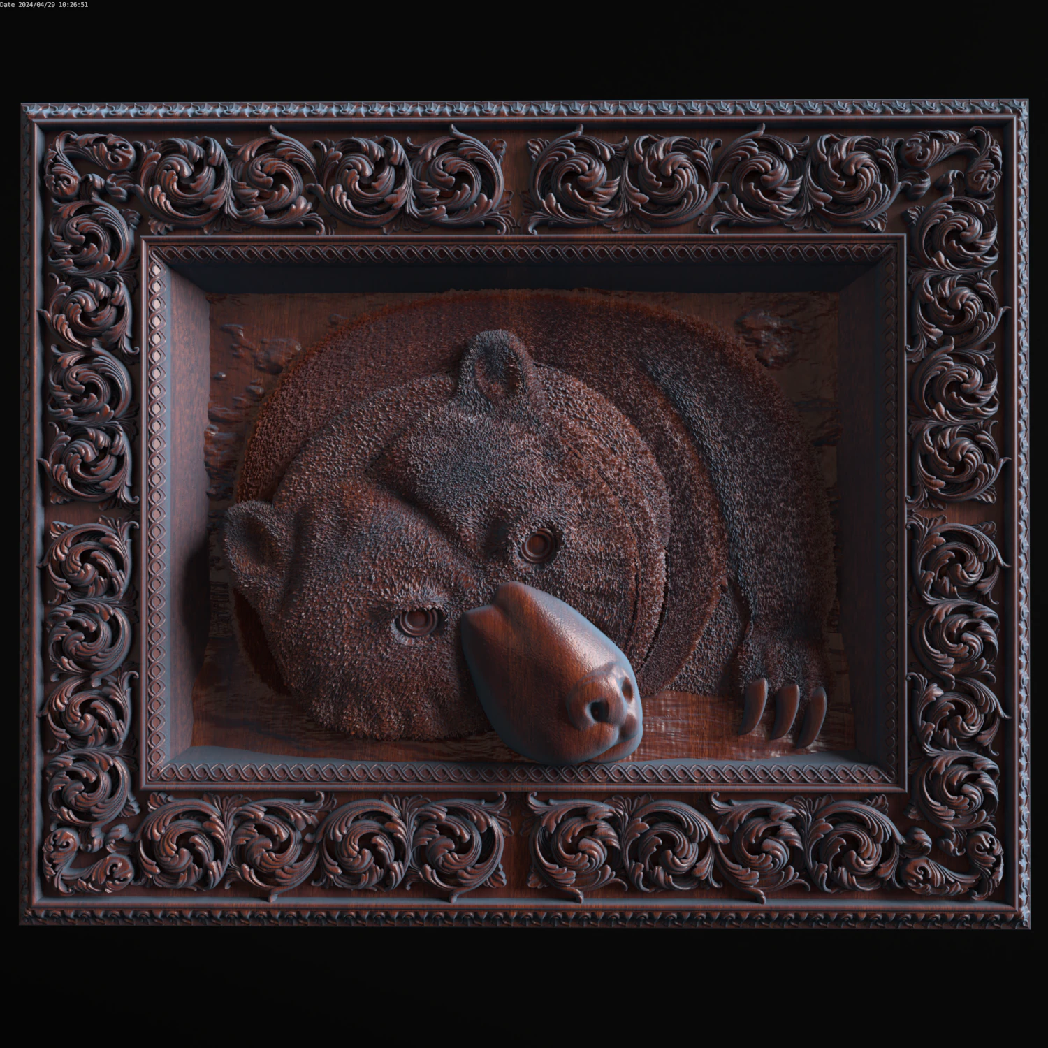 Relief 3D Model .c4d .max .obj .3ds .fbx .stl .blend 