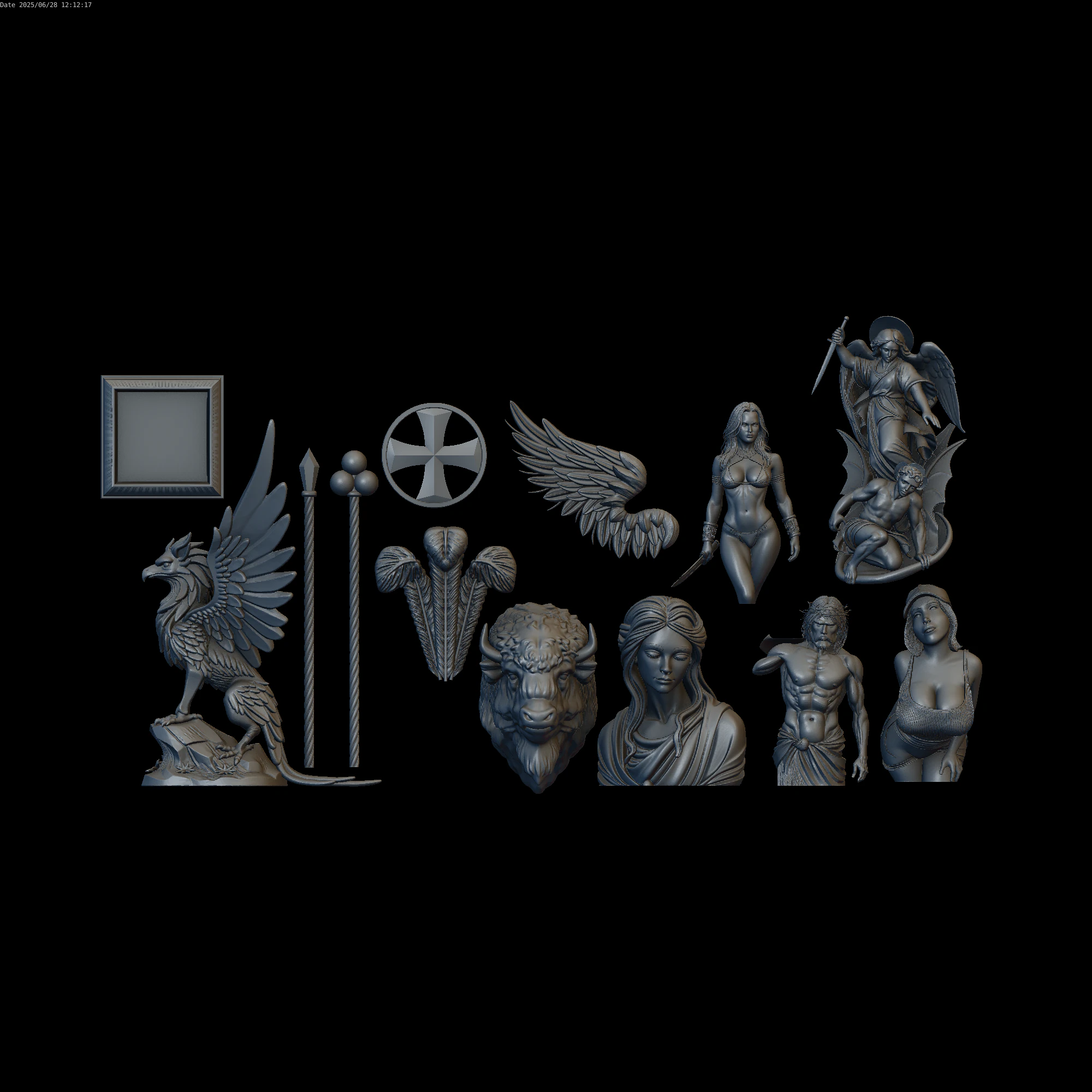 Relief 3D Model .c4d .max .obj .3ds .fbx .stl .blend 