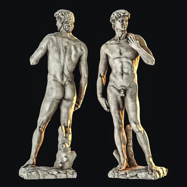 david 3Dモデル .c4d .max .obj .3ds .fbx .stl .blend 