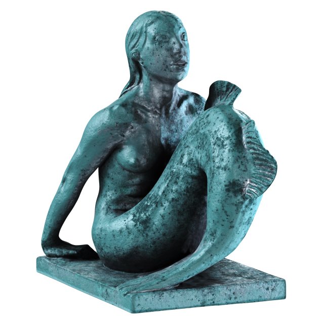 mermaid 3D Модель .c4d .max .obj .3ds .fbx .stl .blend 