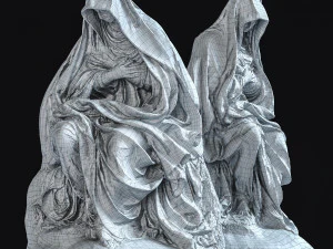 seated virgin mary 3D Model