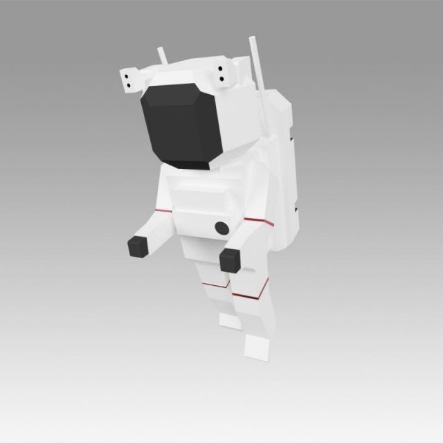 astronaut 3D Модель .c4d .max .obj .3ds .fbx .stl .blend 