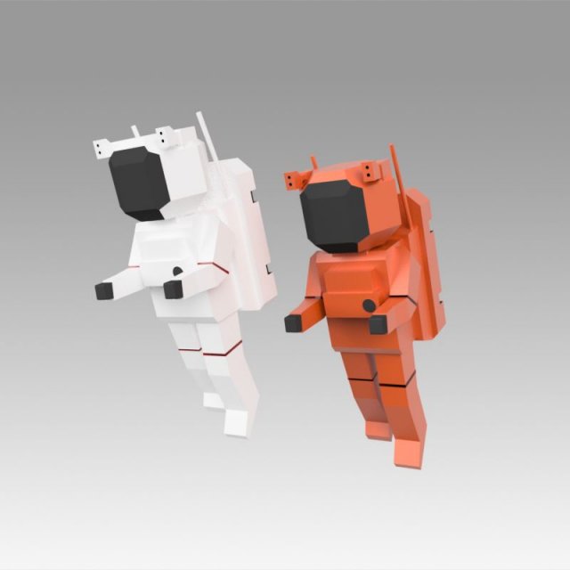 astronaut set Modello 3D .c4d .max .obj .3ds .fbx .stl .blend 