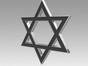 david star engraved 3D Model