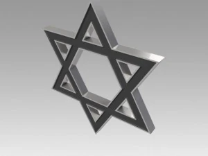 david star engraved 3D Model