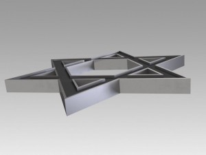 david star engraved Model 3D