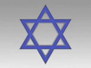 гравировка звезды Дэвида 3D Модель