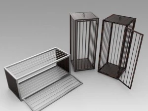 cages médiévales Modèle 3D
