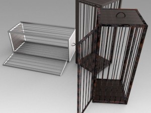 medieval cages Model 3D
