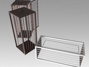 medieval cages Model 3D
