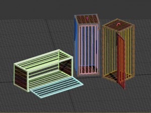 medieval cages Model 3D