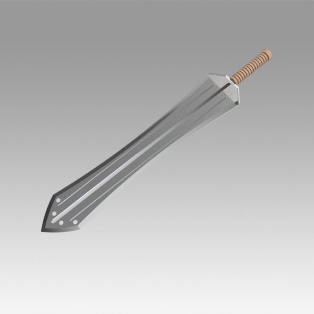 sword of erik killmonger from movie black panther 3D 模型 .c4d .max .obj .3ds .fbx .stl .blend 