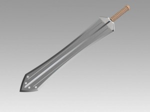 sword of erik killmonger from movie black panther 3D Model