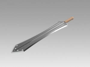 sword of erik killmonger from movie black panther 3D 模型