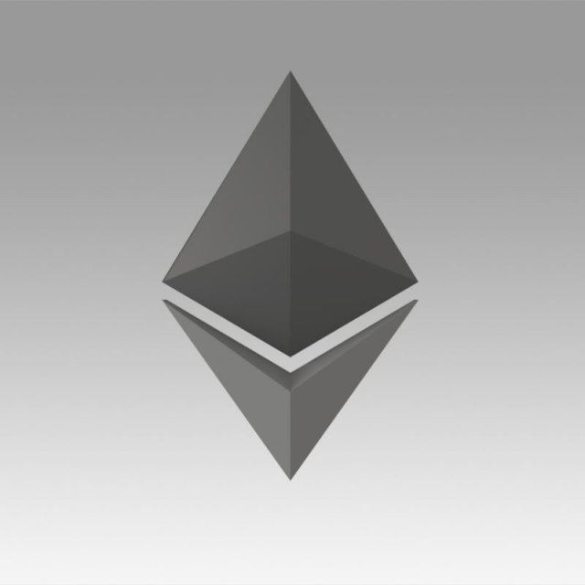 ethereum crypto currency 3D Model .c4d .max .obj .3ds .fbx .stl .blend 