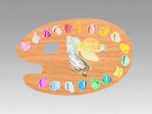 artist palette 3D मॉडल