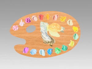 palette d'artiste Modèle 3D
