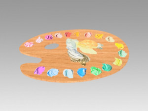 artist palette 3D Model
