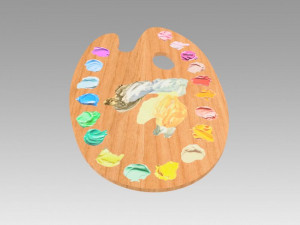 artist palette 3D Model