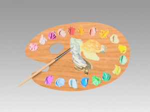 Artist palette 3D Model