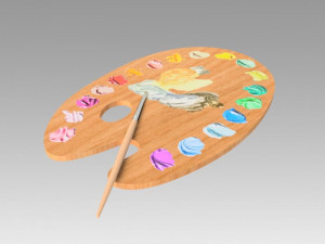 Artist palette 3D Model