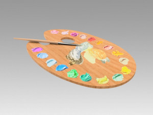 Artist palette 3D Model