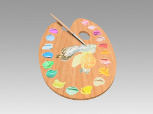 Artist palette 3D Model