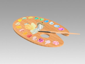 Artist palette 3D Model