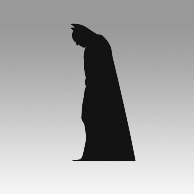 batman lasercut 3D Модель .c4d .max .obj .3ds .fbx .stl .blend 