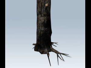 tree charred trunk Model 3D