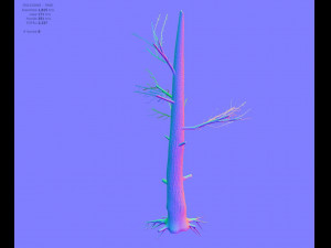 tree charred trunk Model 3D