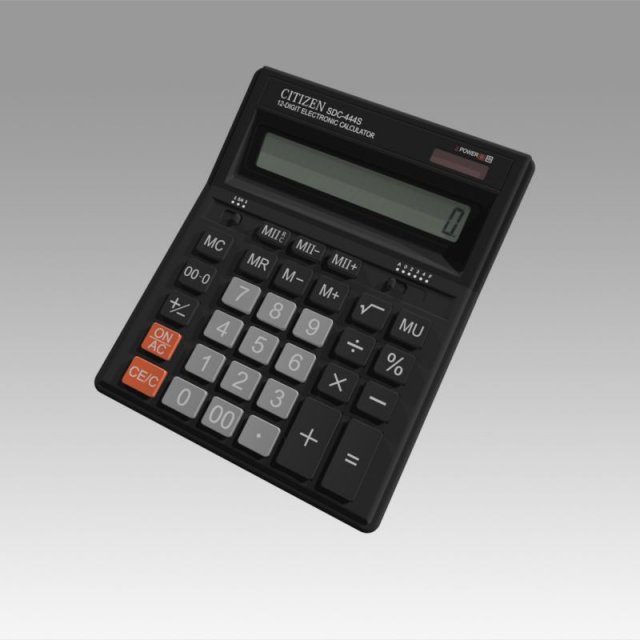 electronic calculator 3D Model .c4d .max .obj .3ds .fbx .stl .blend 